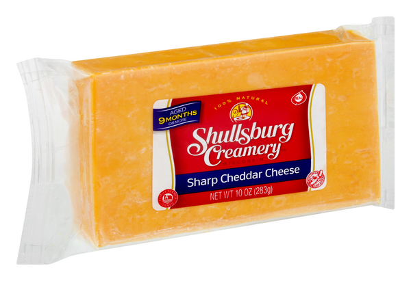 slide 1 of 1, Shullsburg Sharp Cheddar Cheese, 10 oz