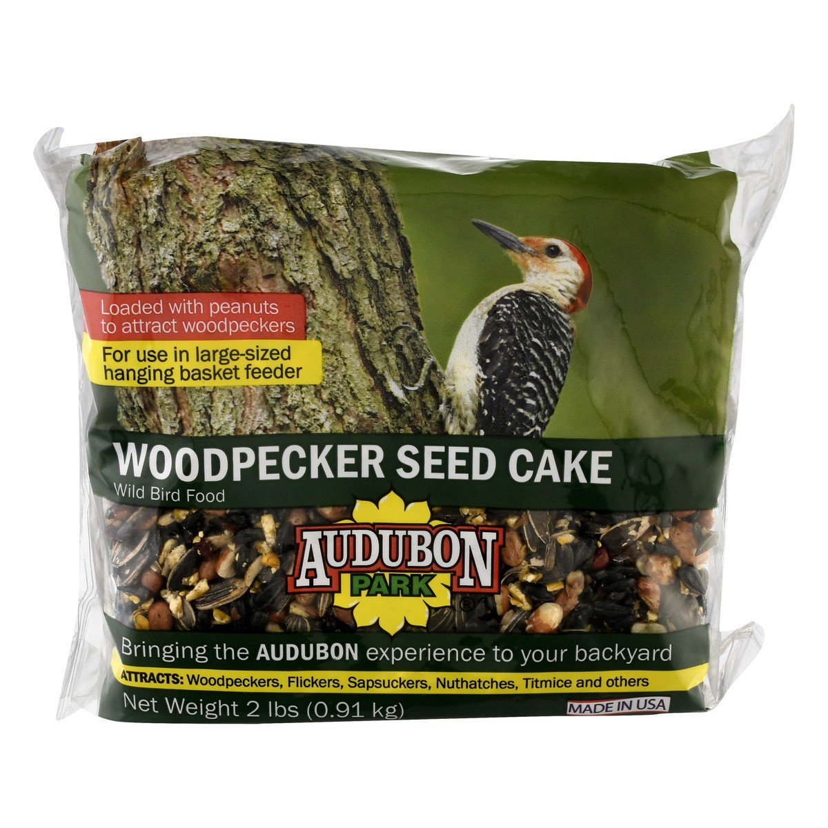 slide 1 of 9, Audubon Park Morning Song Woodpecker Snack Wild Bird Food, 2 lb