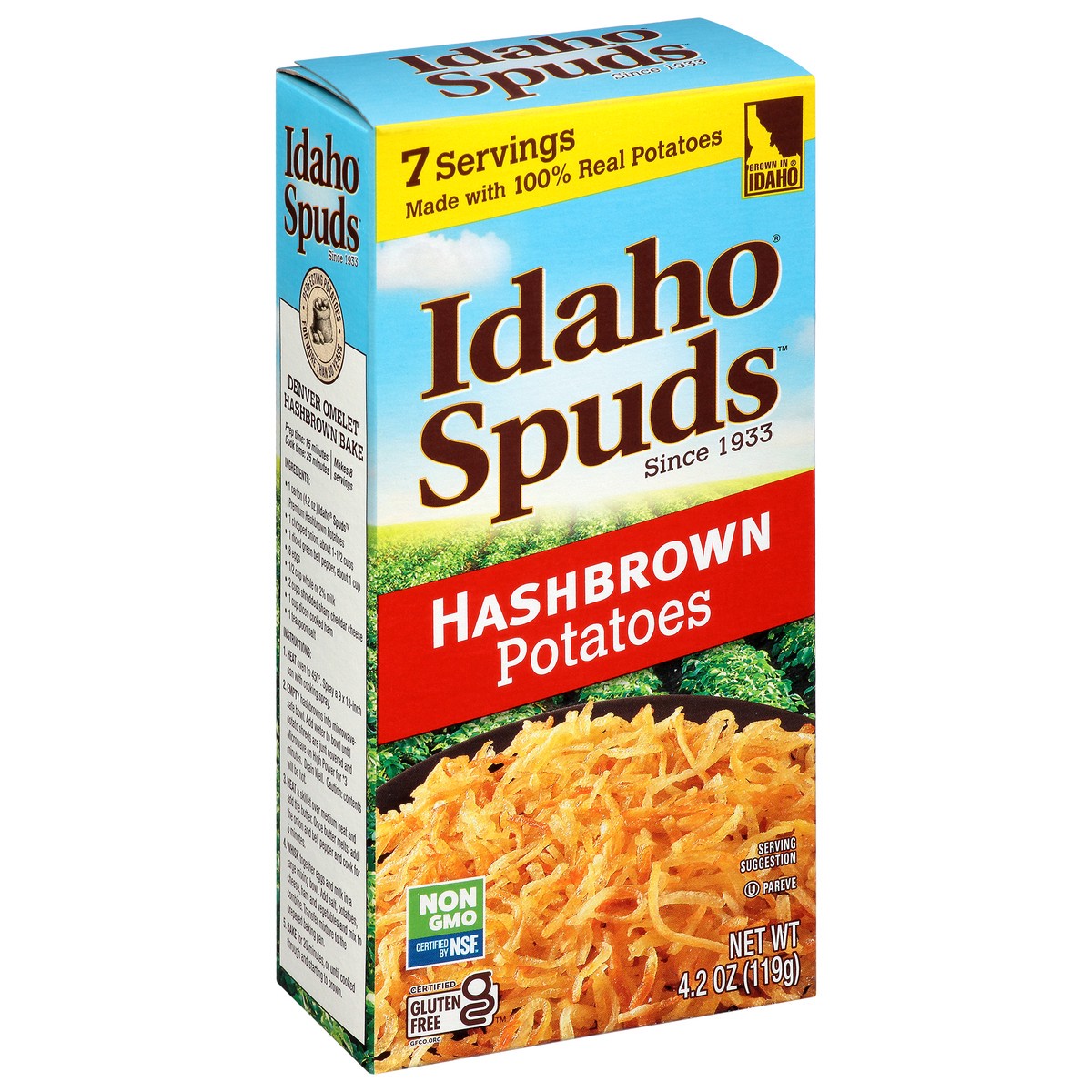 slide 2 of 10, Idaho Spuds Hashbrown Potatoes, 4.2 oz