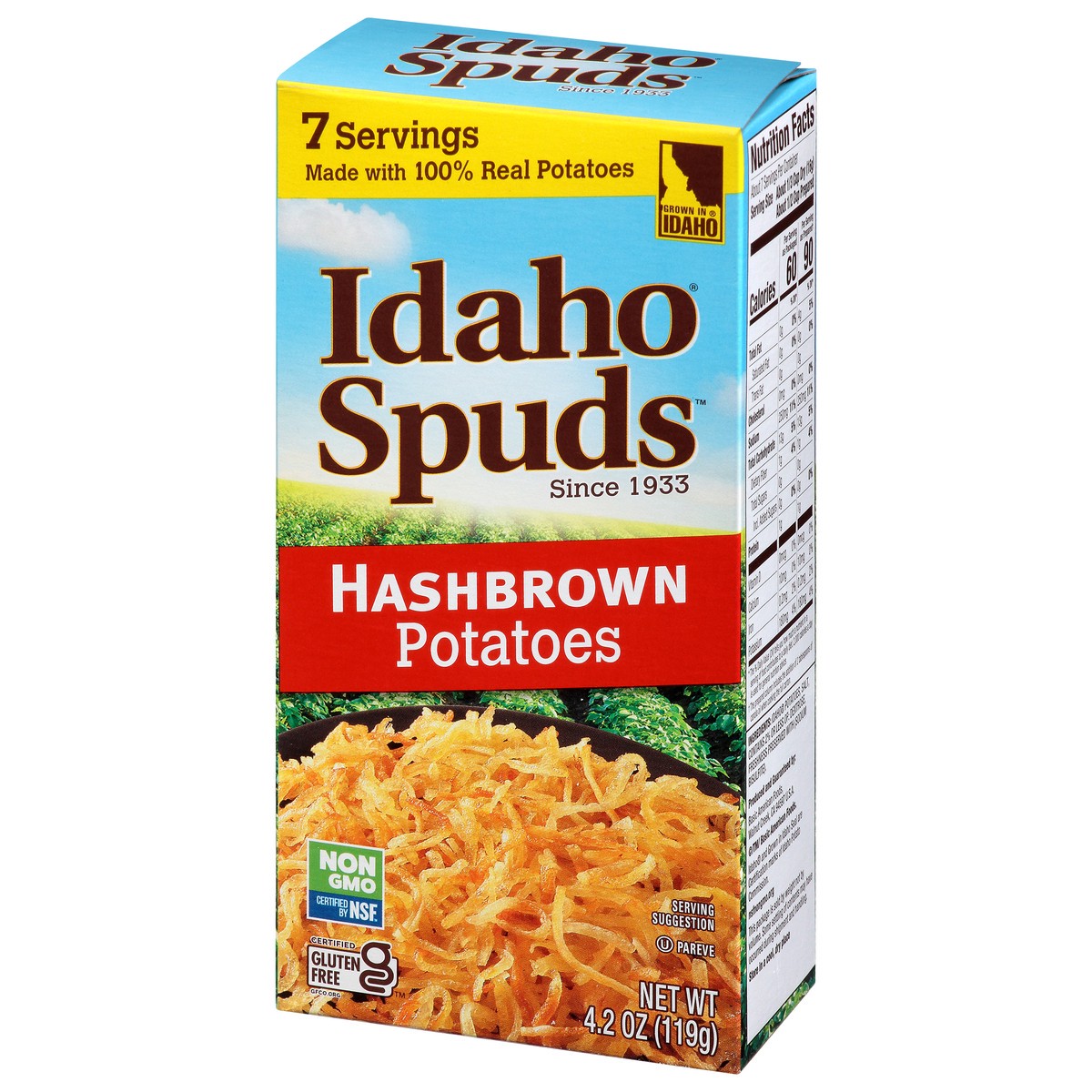 slide 3 of 10, Idaho Spuds Hashbrown Potatoes, 4.2 oz