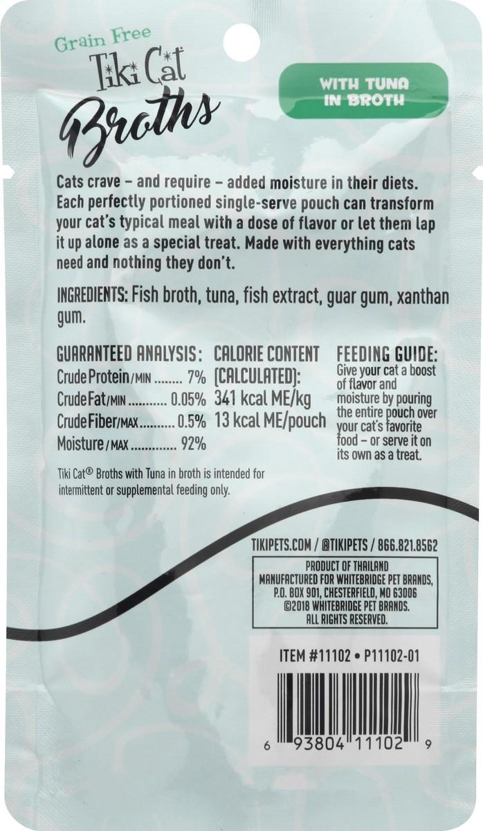 slide 3 of 11, Tiki Cat Broths Grain Free with Tuna in Broth Cat Treats 1.3 oz, 1.3 oz