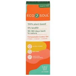 Eco Soul Compostable Cutlery Set 24 ea
