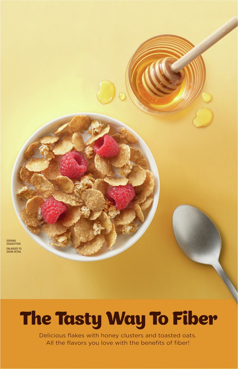 slide 4 of 9, Fiber One Honey Clusters Breakfast Cereal, Fiber Cereal Made with Whole Grain, 17.5 oz, 17.5 oz