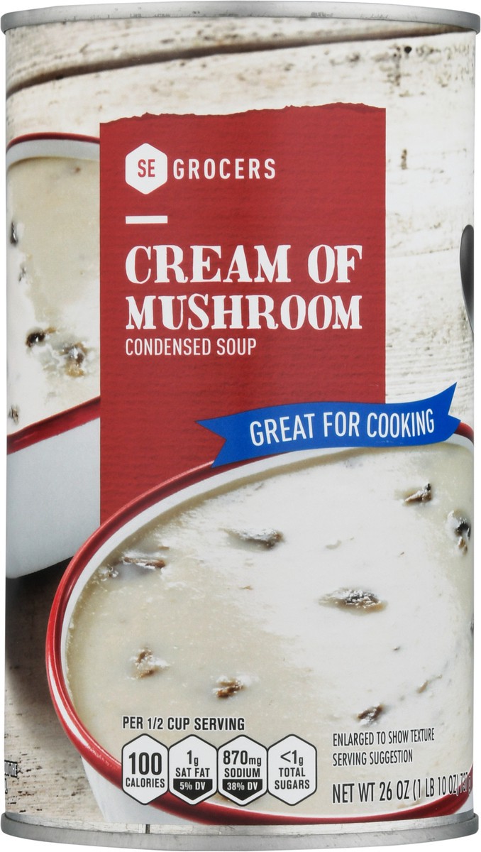 slide 1 of 13, SE Grocers Cream of Mushroom Condensed Soup, 26 oz