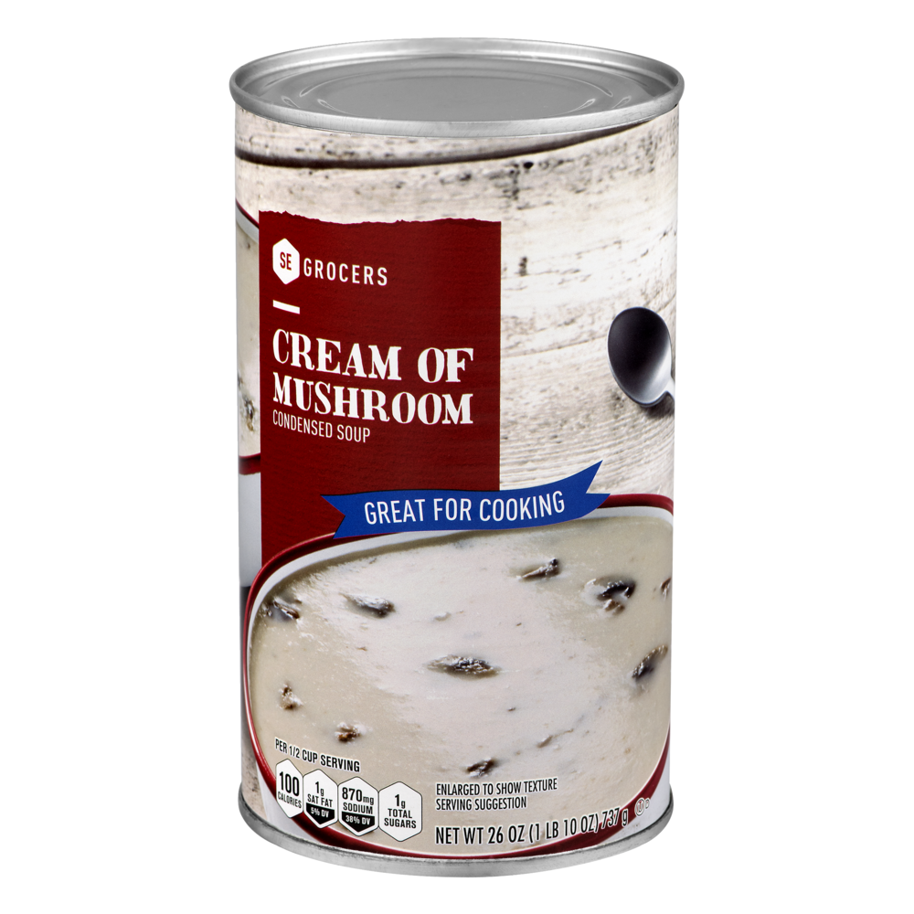 slide 1 of 1, SE Grocers Cream of Mushroom Condensed Soup, 26 oz