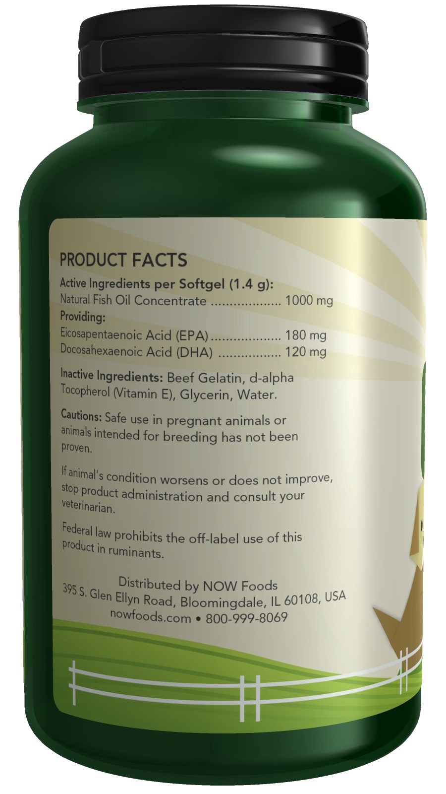 slide 5 of 5, NOW Omega-3 Support - 180 Softgels for Pets, 180 ct