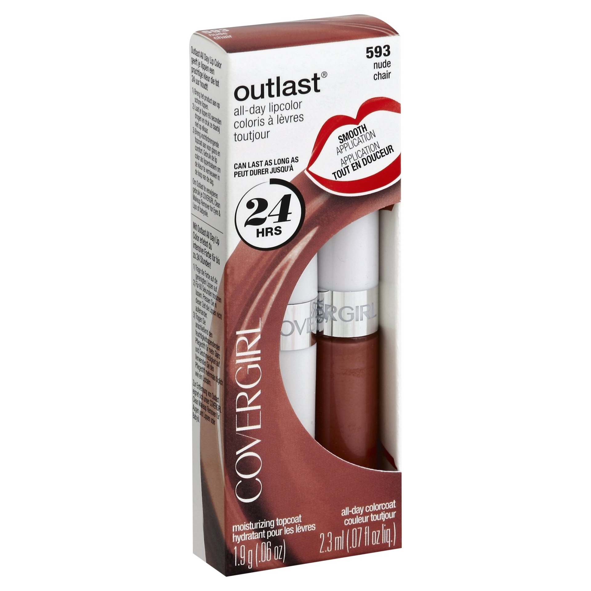 slide 1 of 1, Covergirl Outlast Longwear Lipstick 593 Nude, 1 ct