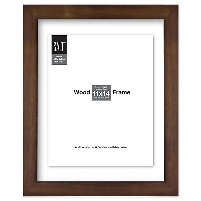 slide 1 of 1, SALT Gallery Floating Picture Frame - Walnut, 11 in x 14 in