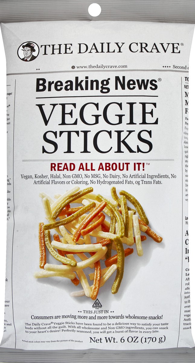 slide 1 of 3, The Daily Crave Veggie Sticks, 6 oz