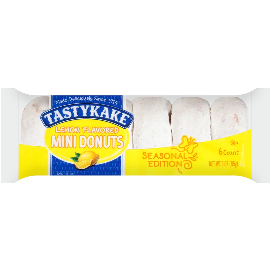 slide 1 of 6, Tastykake Mini Donuts Lemon 6ct, 3 oz
