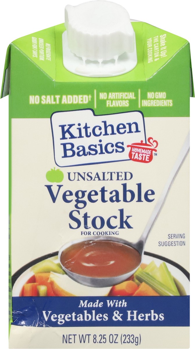 slide 2 of 14, Kitchen Basics Unsalted Vegetable Stock 8.25 oz, 