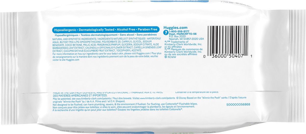 slide 7 of 10, Huggies Natural Care Refreshing Baby Wipes, Scented, 1 Flip-Top Pack (56 Wipes Total), 56 ct