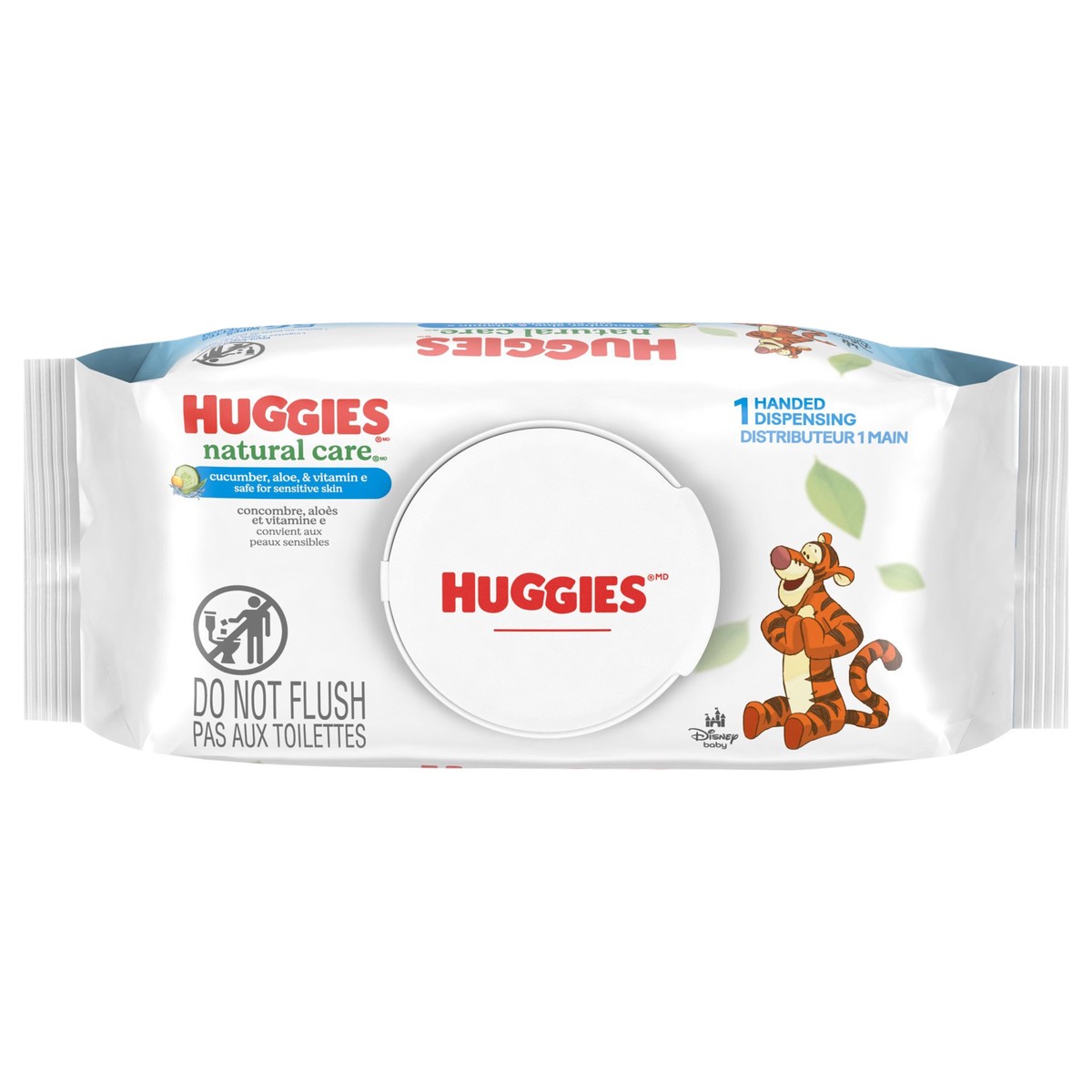 slide 1 of 10, Huggies Natural Care Cucumber, Aloe and Vitamin E Baby Wipes, Scented, 1 Flip-Top Pack (56 Wipes Total), 56 ct