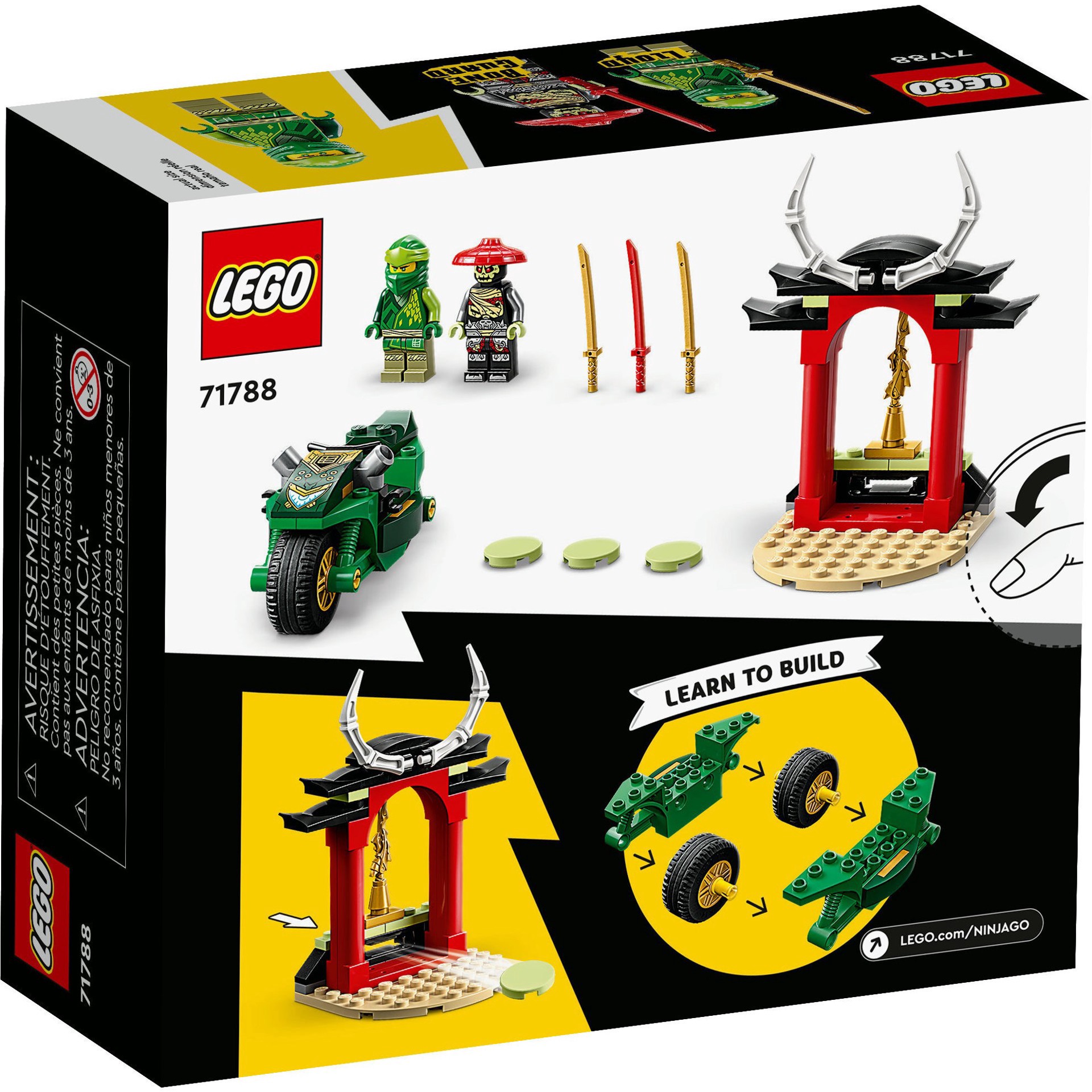slide 9 of 11, LEGO NINJAGO Lloyd Ninja Street Bike Toy for Kids 4+ 71788, 64 ct
