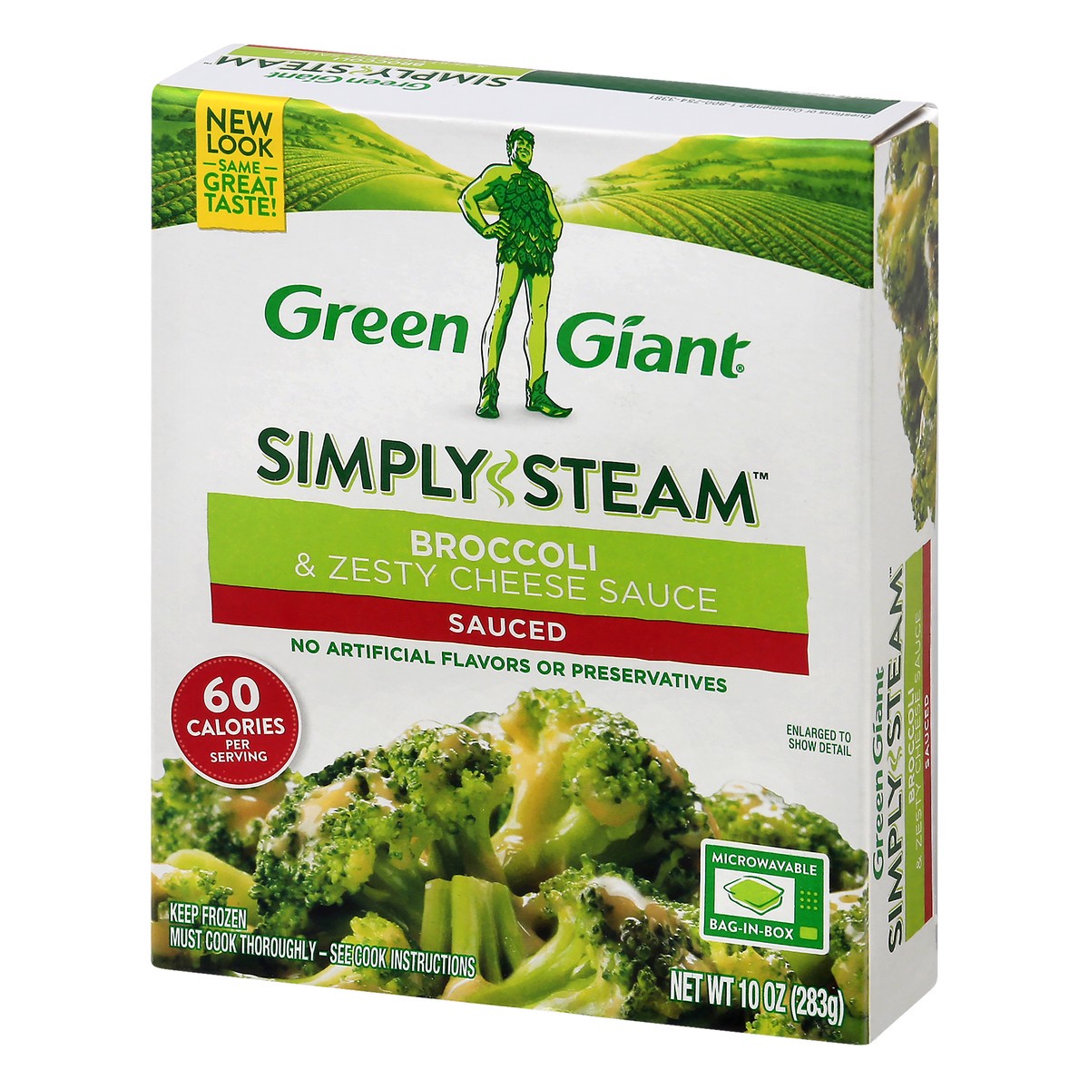 slide 3 of 9, Green Giant Simply Steam Sauced Broccoli & Zesty Cheese Sauce 10 oz, 10 oz