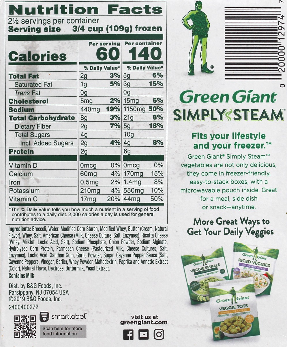 slide 5 of 9, Green Giant Simply Steam Sauced Broccoli & Zesty Cheese Sauce 10 oz, 10 oz