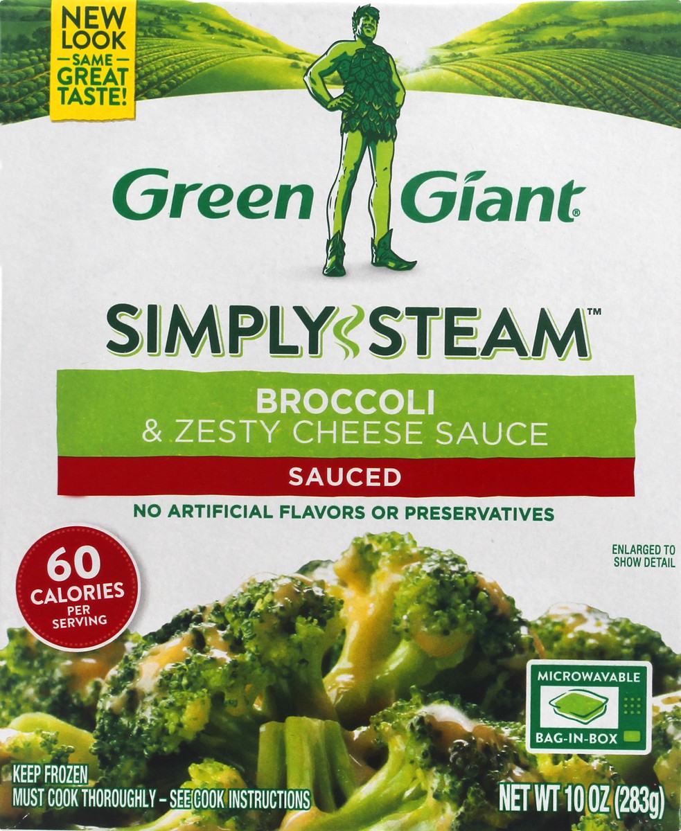 slide 6 of 9, Green Giant Simply Steam Sauced Broccoli & Zesty Cheese Sauce 10 oz, 10 oz