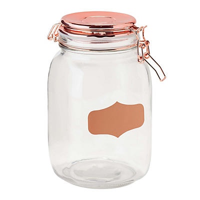 slide 1 of 1, chefstyle Glass Jar Rose Gold, 50 oz