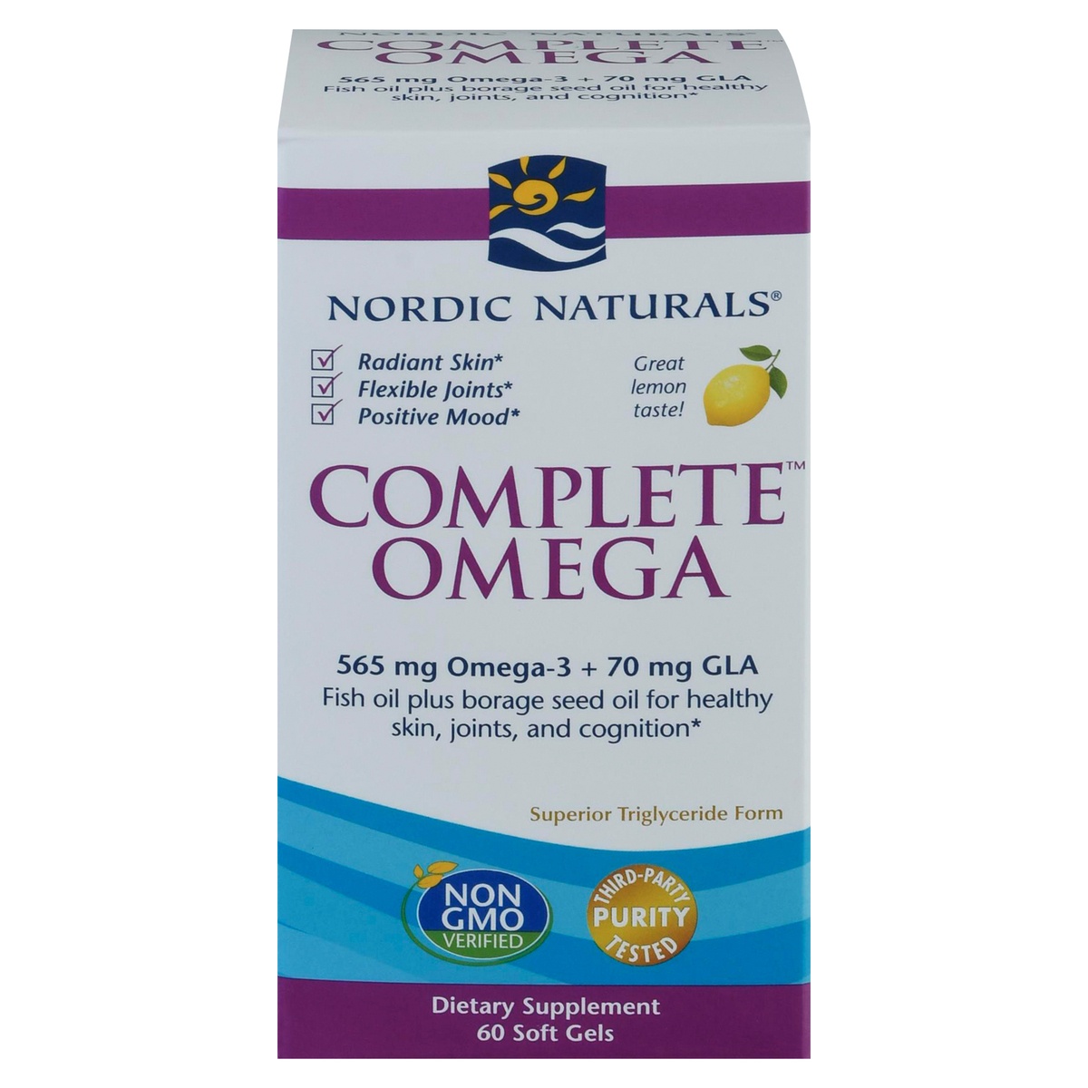 slide 1 of 1, Nordic Naturals Complete Omega Lemon  Soft Gels, 60 ct