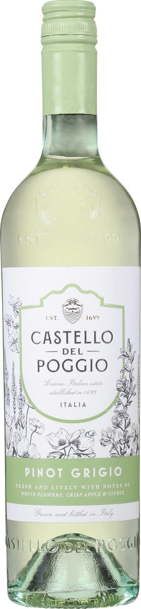slide 6 of 9, CASTELLO DEL POGGIO Pinot Grigio, 750 ml