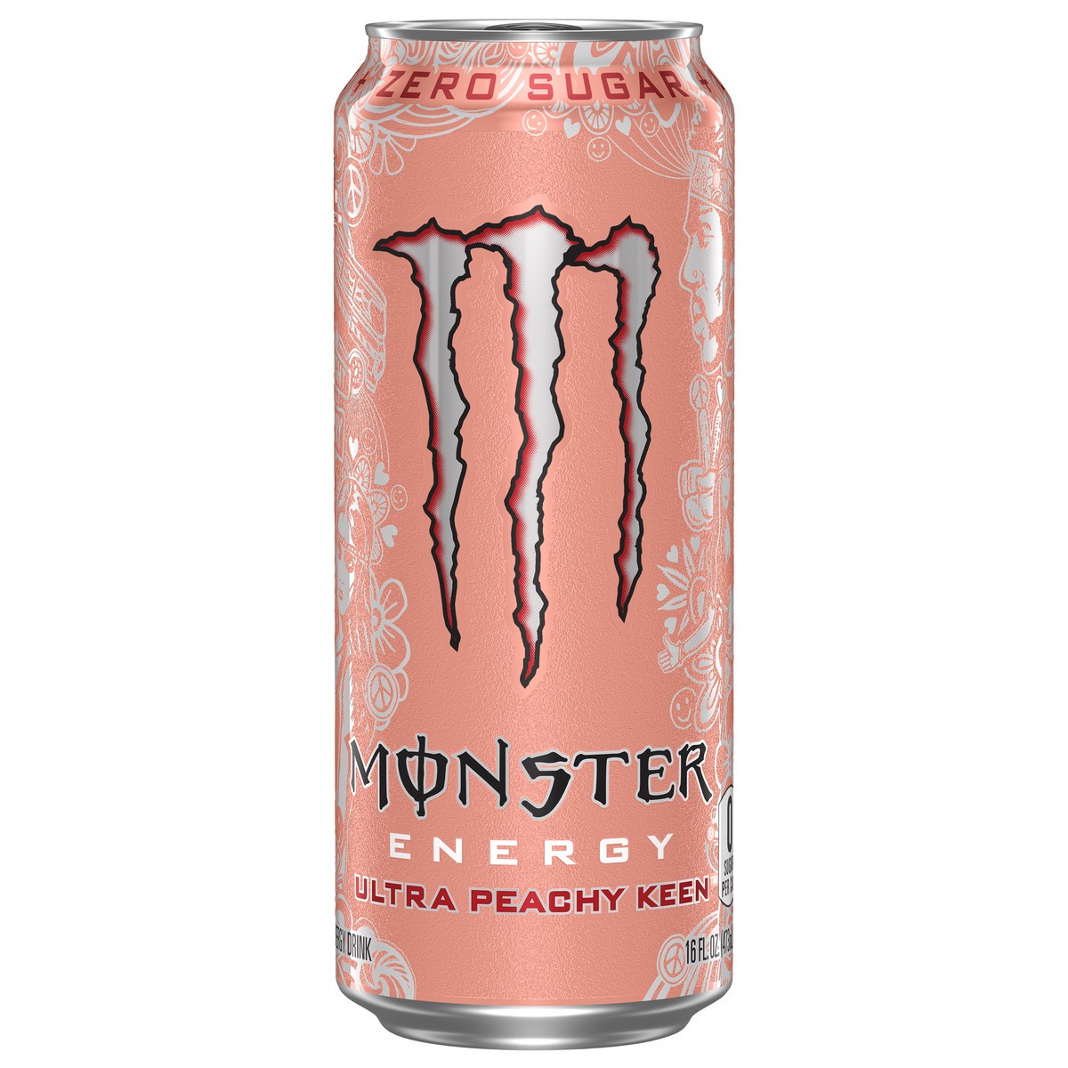 slide 1 of 2, Monster Energy Zero Sugar Ultra Peachy Keen Energy Drink - 16 fl oz, 16 fl oz