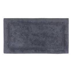 Room & Retreat Cotton Border Bath Mat Dk Grey 24" X 40"