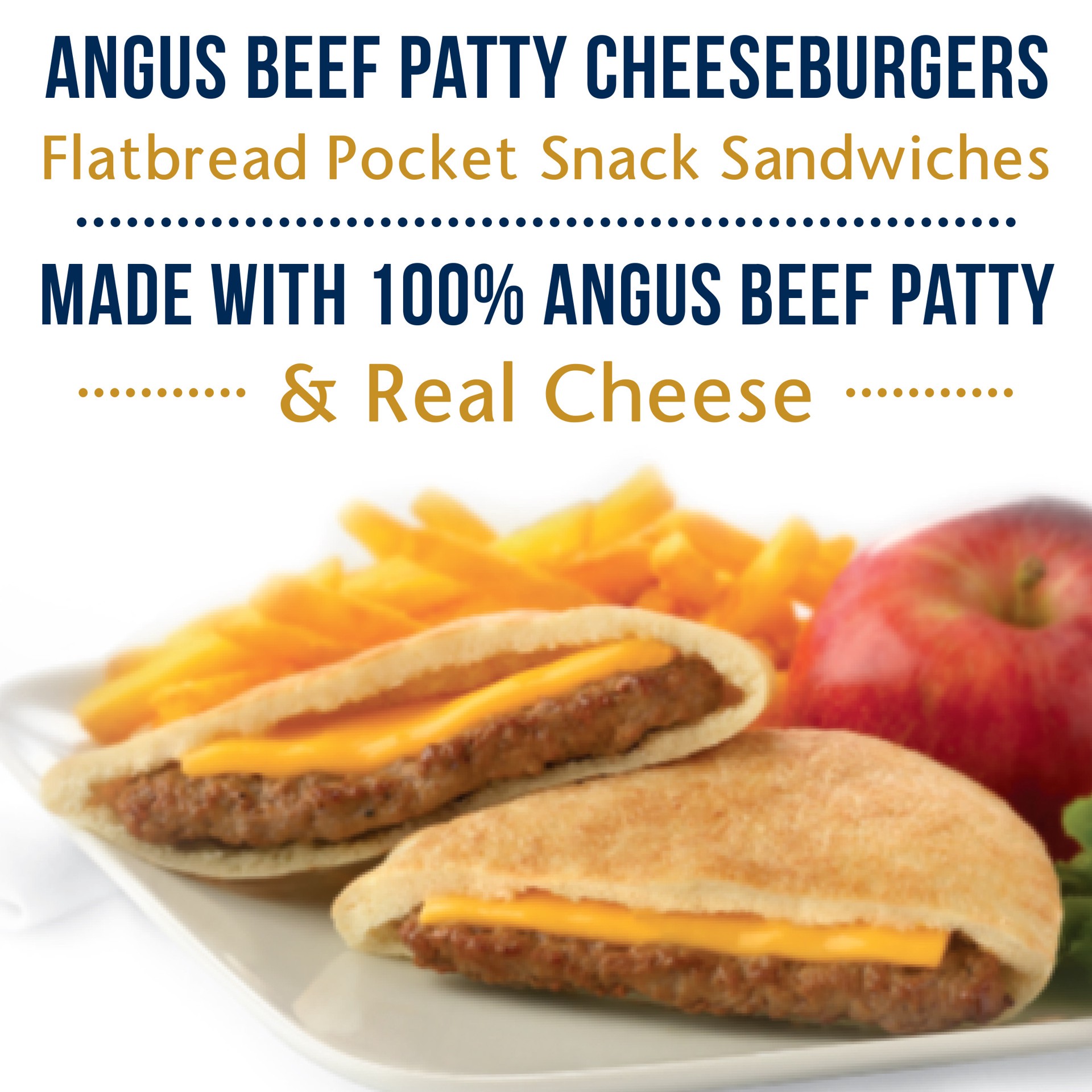 slide 5 of 5, Sandwich Bros. Sandwich Bros Angus Beef Patty Cheeseburger, Frozen Pita Pocket Sandwiches, Frozen Meal, 6 Count, 13.5 oz, 6 ct