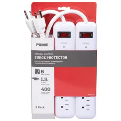 Prime General Purpose Surge Protectors 2 ea