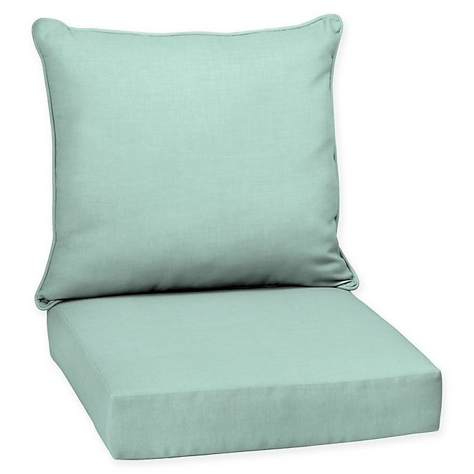 slide 1 of 1, Arden Selections Solid Outdoor Deep Seat Chair Cushions - Aqua, 1 ct