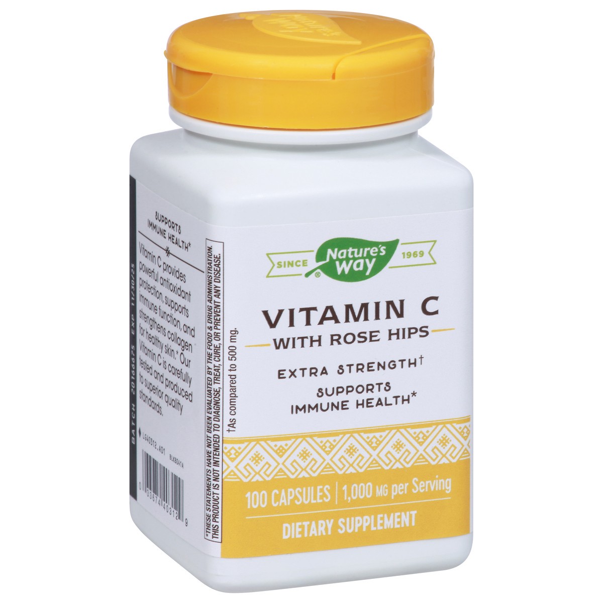 slide 6 of 9, Nature's Way 1000 mg Extra Strength Vitamin C with Rose Hips 100 Capsules, 100 ct