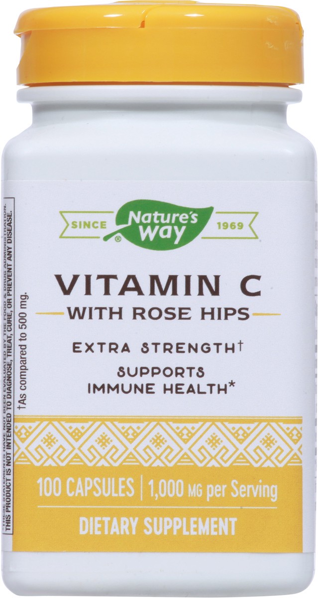 slide 7 of 9, Nature's Way 1000 mg Extra Strength Vitamin C with Rose Hips 100 Capsules, 100 ct