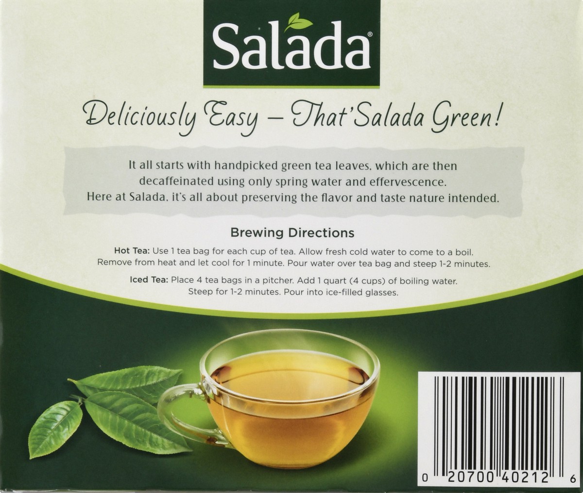 slide 2 of 13, Salada Tea Green Tea Naturally Decaf, 40 ct