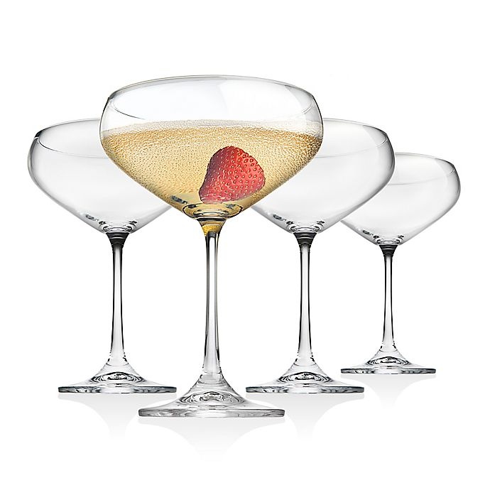 slide 3 of 6, Godinger Meridian Champagne Coupe Glasses, 12 ct