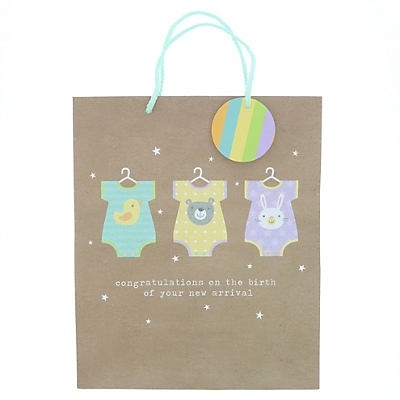 slide 1 of 1, IG Design Group Large Baby Onesies Gift Bag, 1 ct