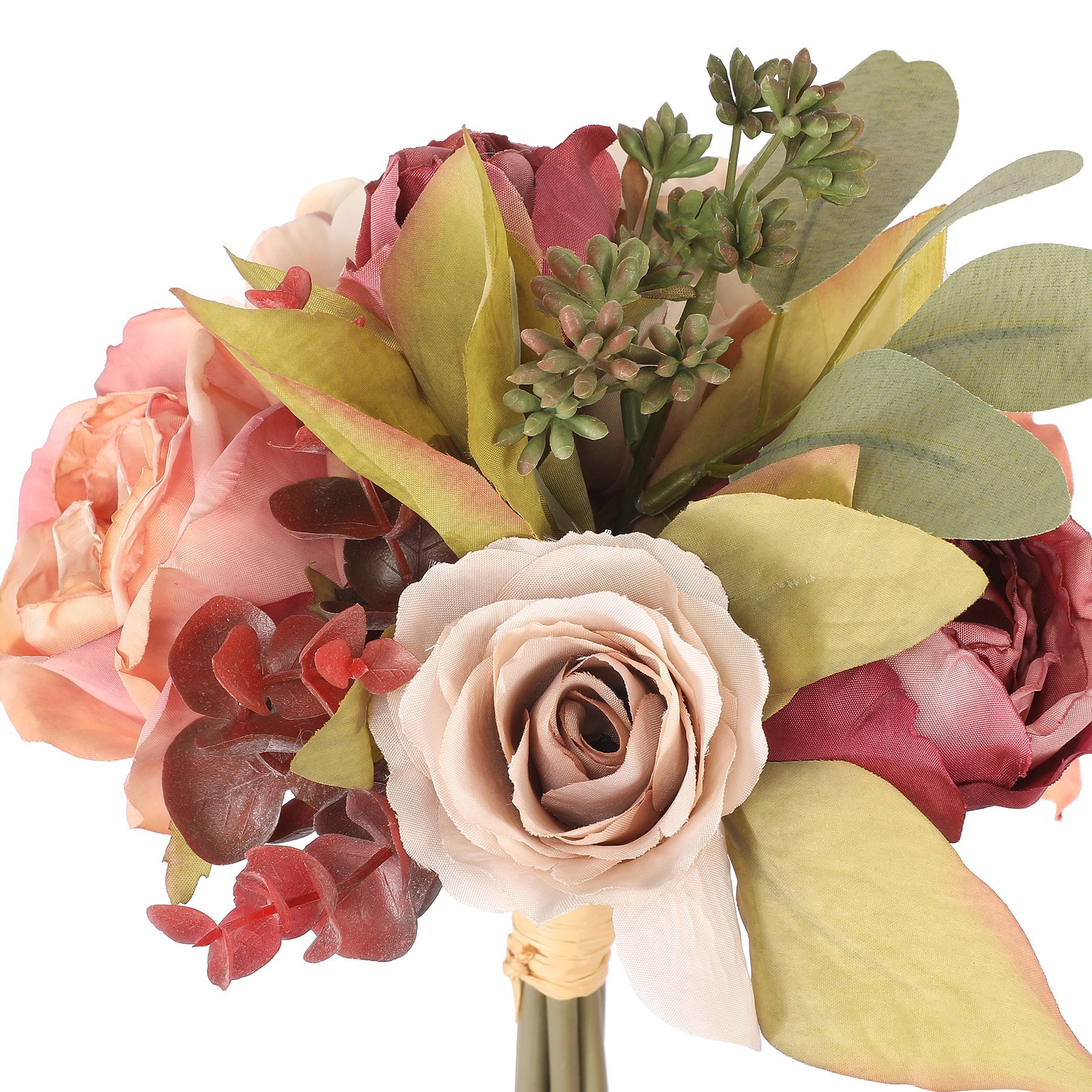 slide 2 of 2, 11" Pink & Mauve Rose & Peony Bouquet By Ashland, 7.5 in x 7.5 in x 11 in