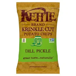 Kettle Brand Krinkle Cut Dill Pickle Kettle Potato Chips