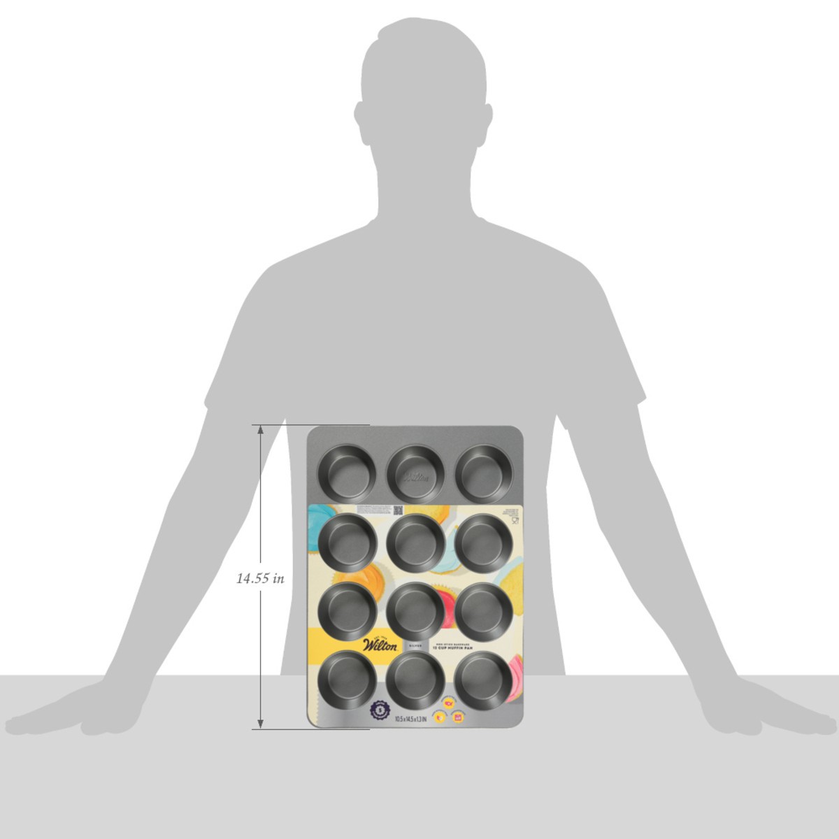 slide 13 of 13, Wilton Silver 12 Cup Muffin Pan 1 Each, 1 ct