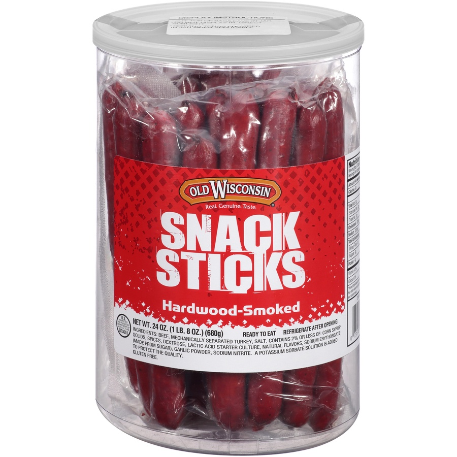 slide 1 of 6, Old Wisconsin Beef Snack Sticks, 24 oz