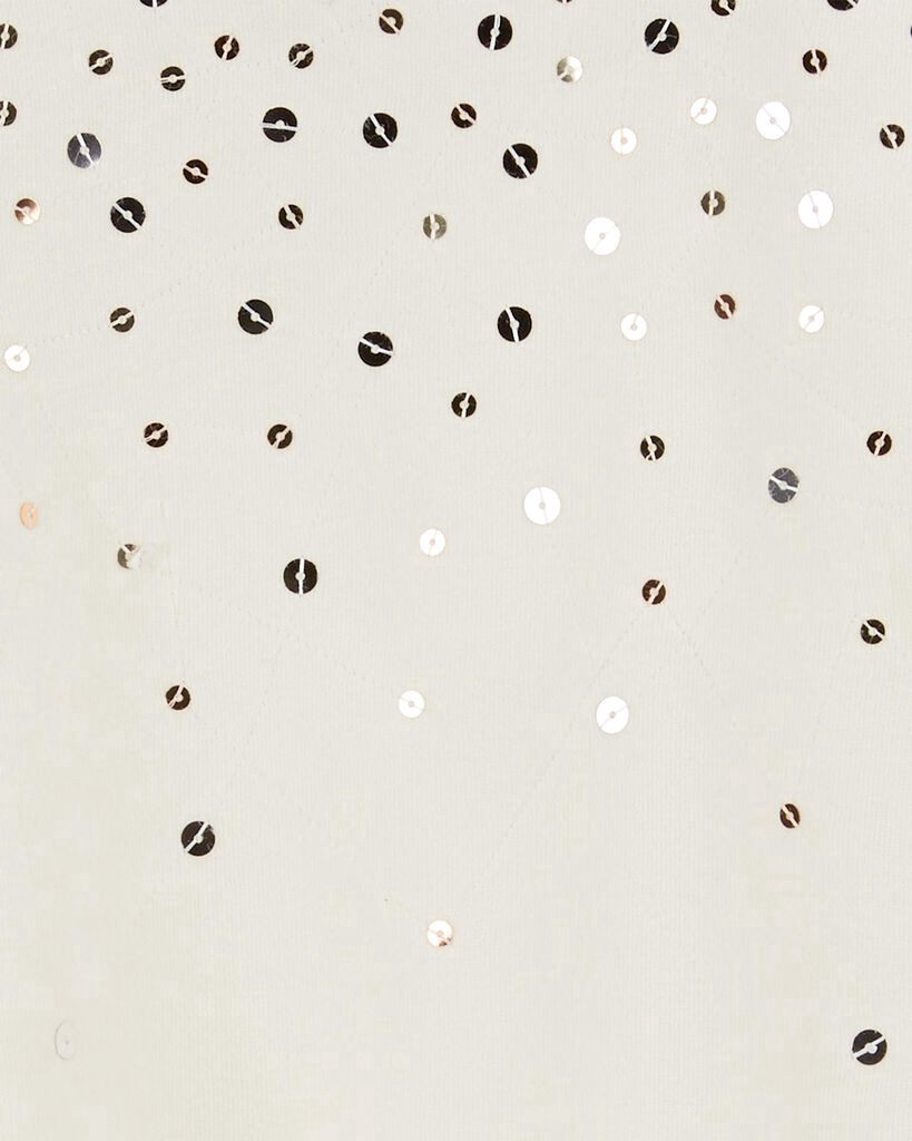 slide 2 of 2, Oshkosh Kid Fleece Sequin Pullover Cream 4, 1 ct