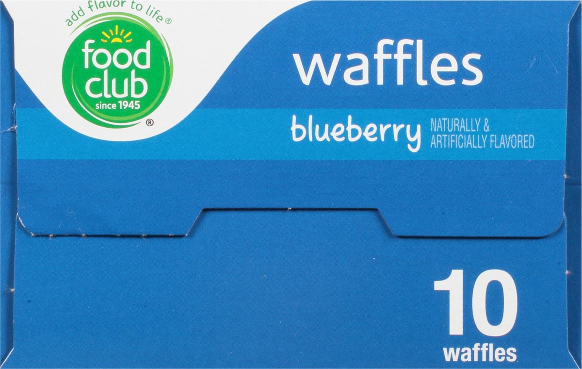 slide 6 of 14, Food Club Blueberry Waffles 10 ea, 10 ct