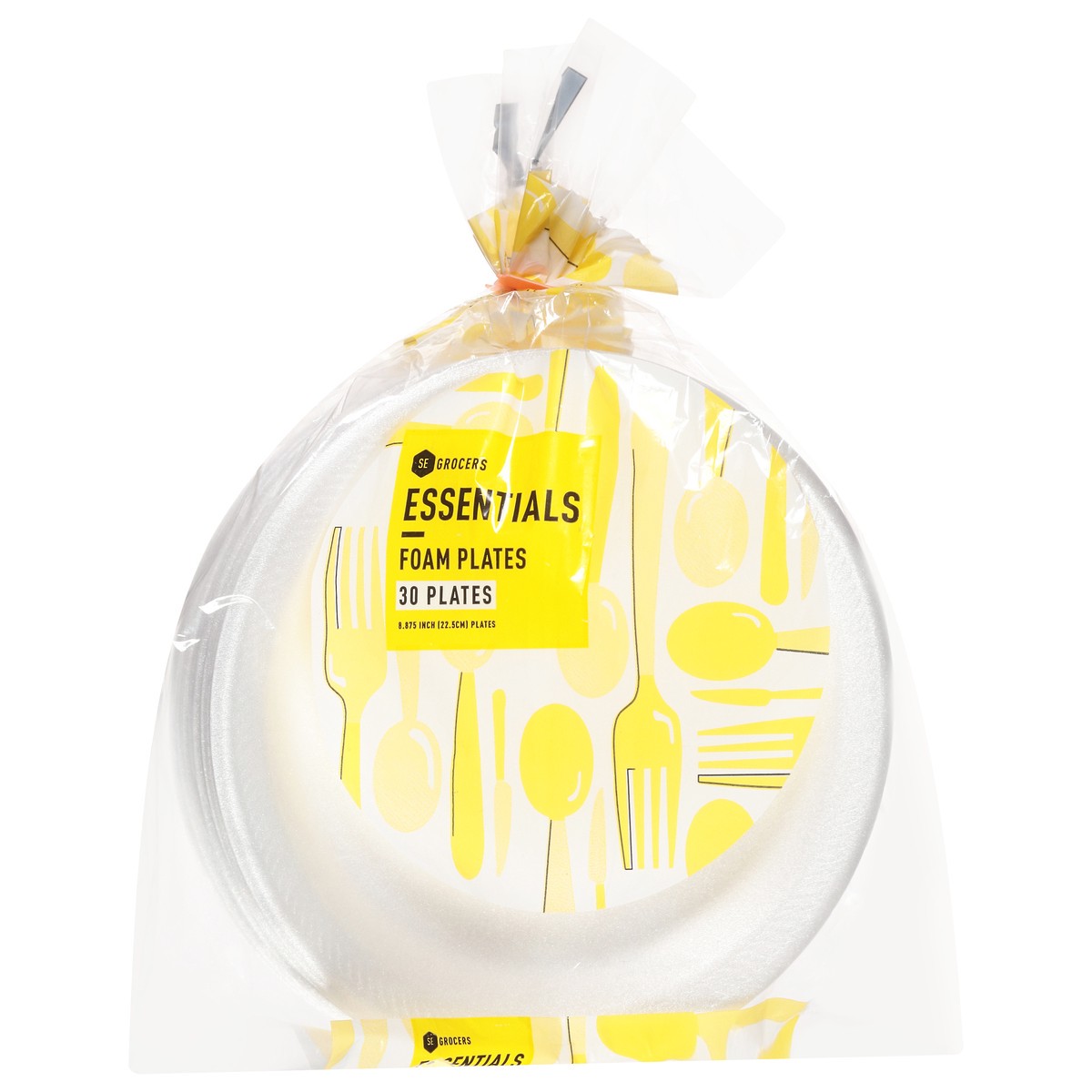 slide 9 of 9, Essentials Foam Plates, 30 ct