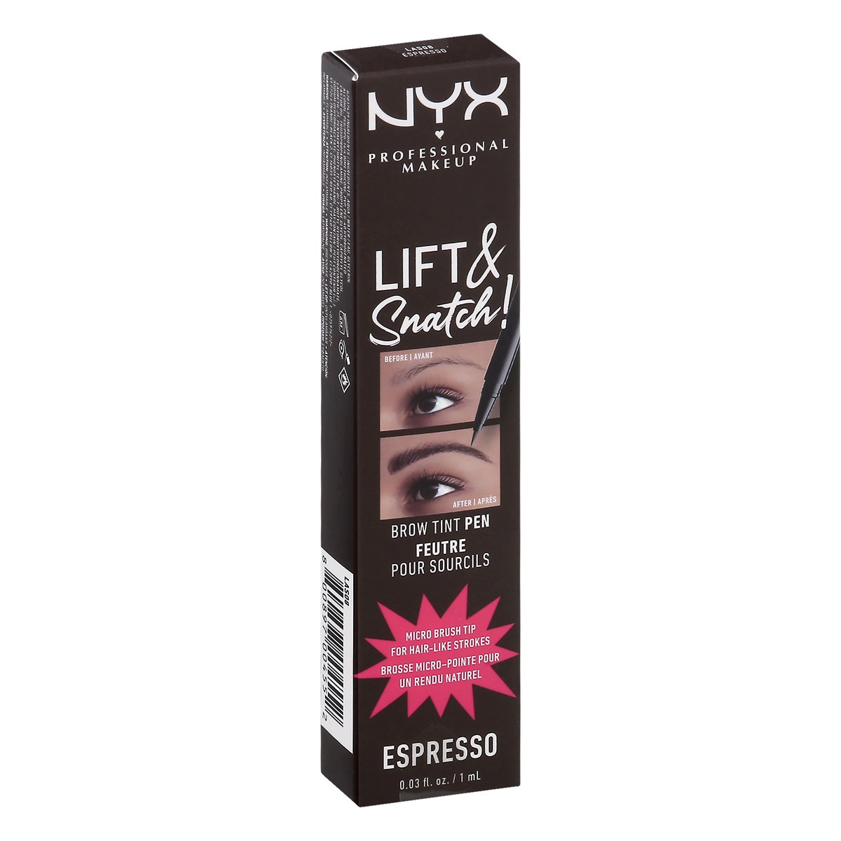 slide 3 of 9, NYX Professional Makeup Lift & Snatch Espresso LAS08 Brow Tint Pen 0.03 oz, 0.03 oz