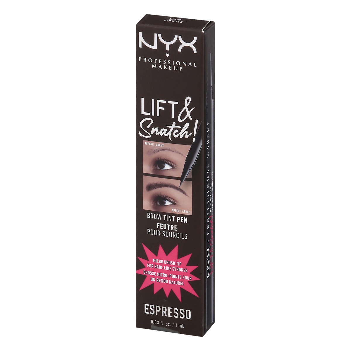 slide 5 of 9, NYX Professional Makeup Lift & Snatch Espresso LAS08 Brow Tint Pen 0.03 oz, 0.03 oz