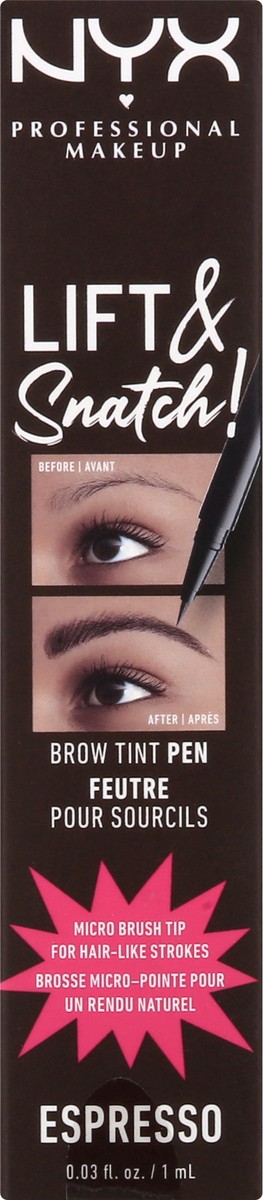 slide 4 of 9, NYX Professional Makeup Lift & Snatch Espresso LAS08 Brow Tint Pen 0.03 oz, 0.03 oz
