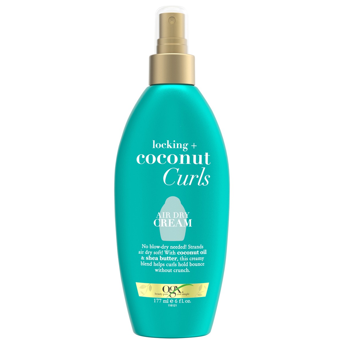 slide 1 of 5, OGX Locking + Coconut Curls Air Dry Cream, 6 fl oz