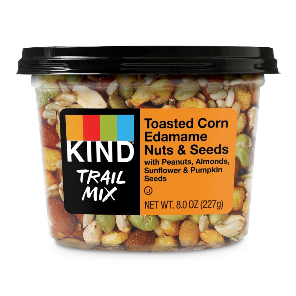 slide 3 of 3, Kind Trail Mix Toasted Corn Edamame Nuts & Seeds, 8 oz