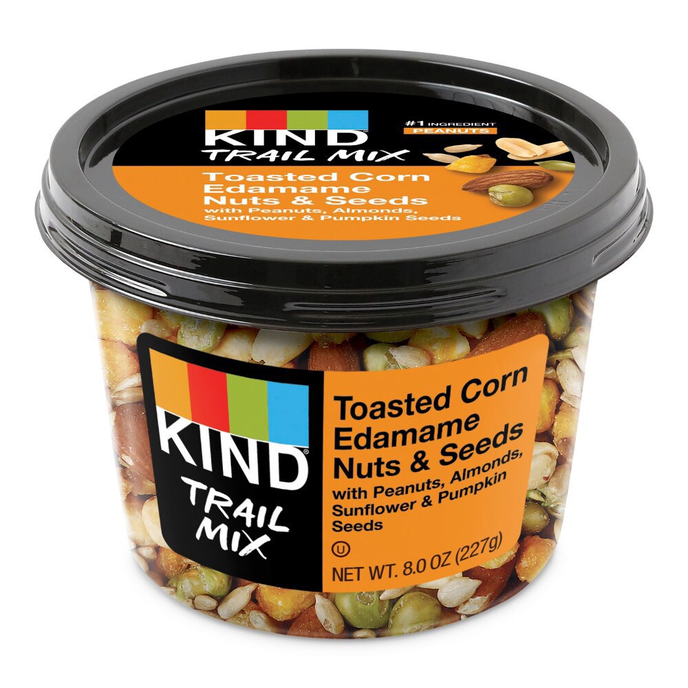 slide 2 of 3, Kind Trail Mix Toasted Corn Edamame Nuts & Seeds, 8 oz
