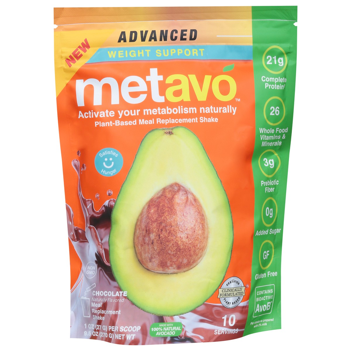slide 5 of 14, Metavo Advanced Chocolate Weight Support 9.5 oz, 9.5 oz