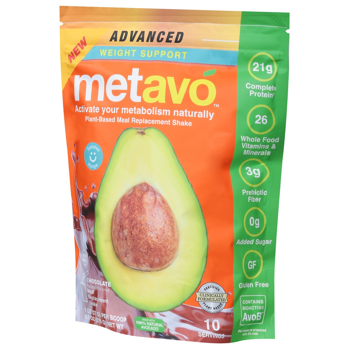 slide 13 of 14, Metavo Advanced Chocolate Weight Support 9.5 oz, 9.5 oz