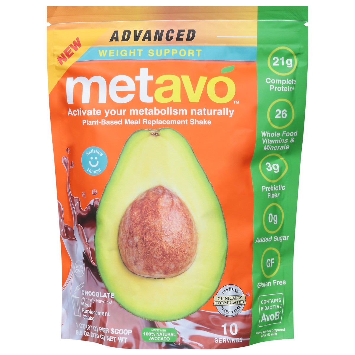 slide 9 of 14, Metavo Advanced Chocolate Weight Support 9.5 oz, 9.5 oz